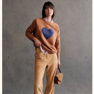 Sezane La Chamade Sweatshirt Coffee / Navy - Size M